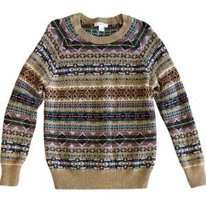 CREWCUTS Boys Fair Isle Crewneck Sweater Size Small 6-7